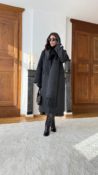 Manteau Signature Gris Foncé