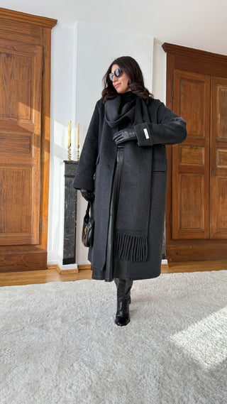 Manteau Signature Gris Foncé