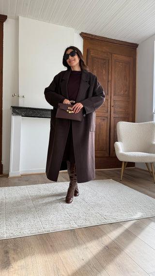 Manteau SOPHIA Marron Foncé